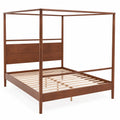 Letto a Baldacchino in Legno di Bamboo 200x160x200 cm
