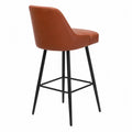 Sgabello da bar in pelle sintetica con gambe in metallo Nero