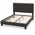 Letto matrimoniale in tessuto Poliestere Nero 160x200 cm