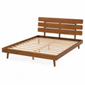 Letto matrimoniale in legno con testiera a doghe, 200x160 cm