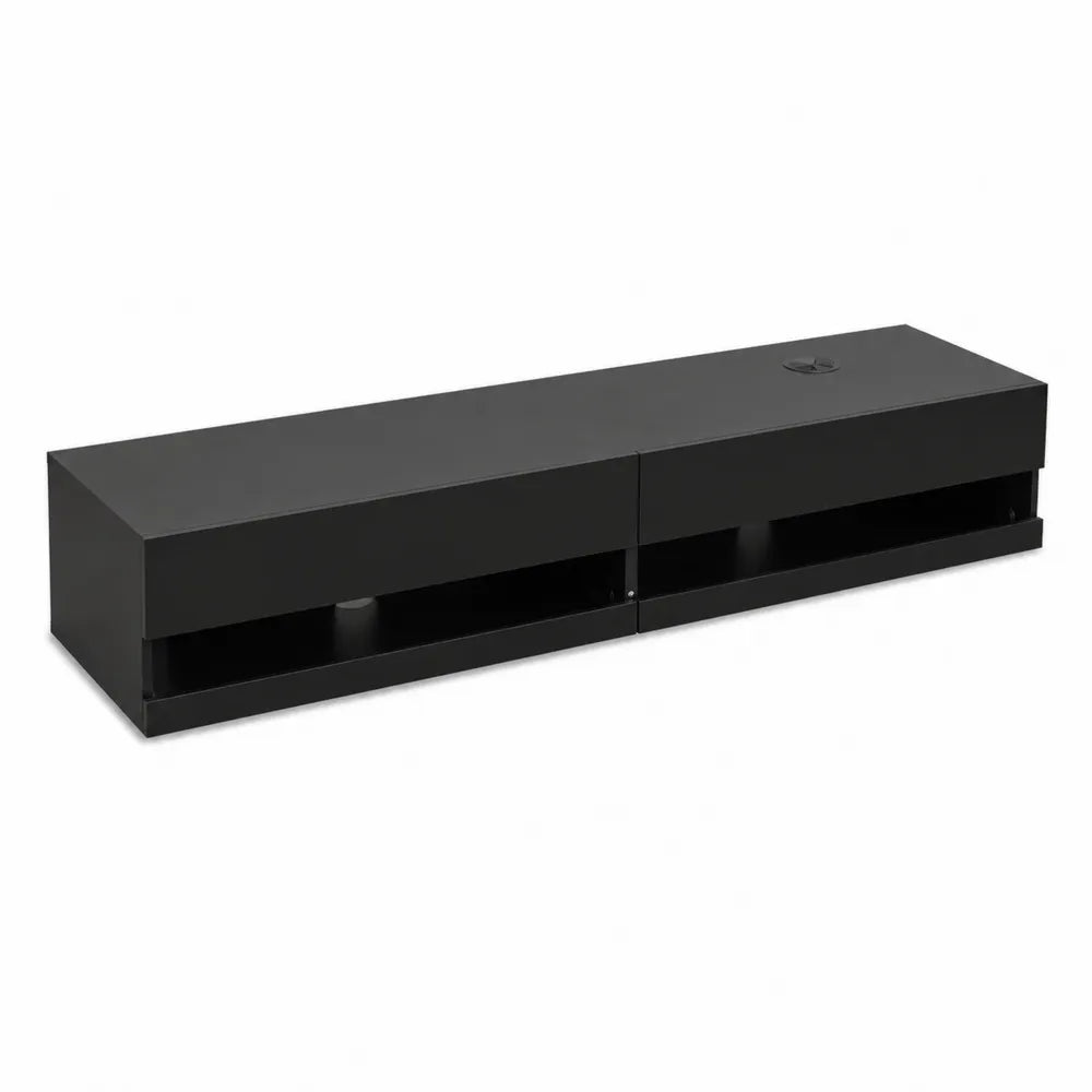 Mobile TV nero in legno MDF 200x40x35 cm