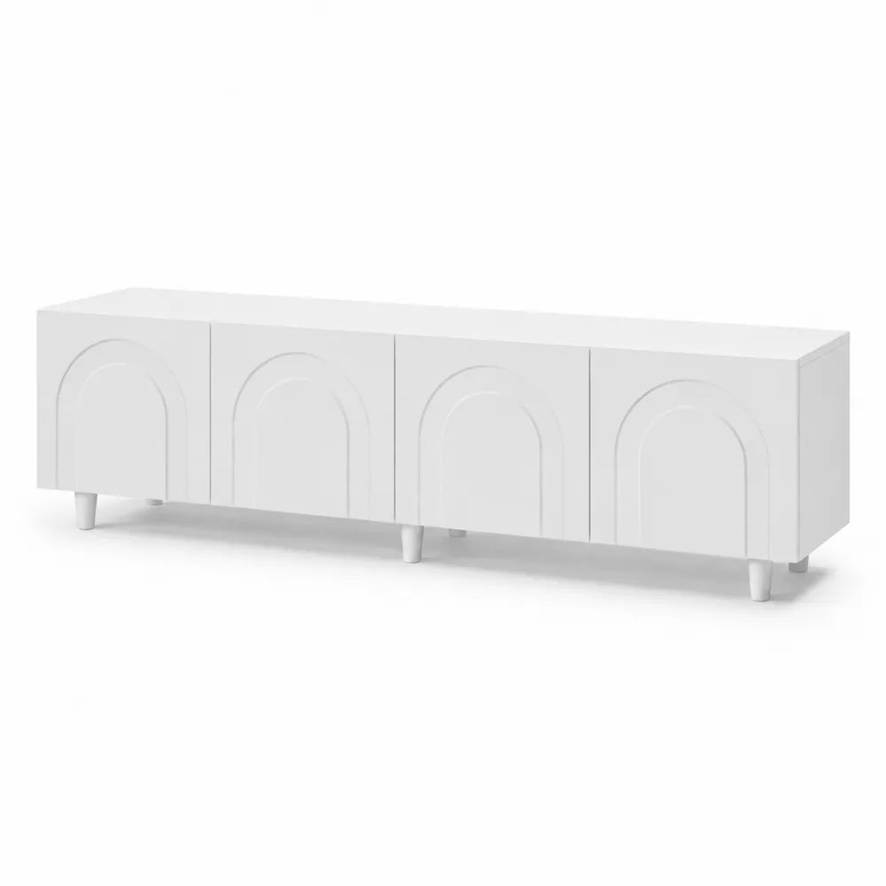 Mobile TV bianco 4 ante in MDF 180x40x45 cm