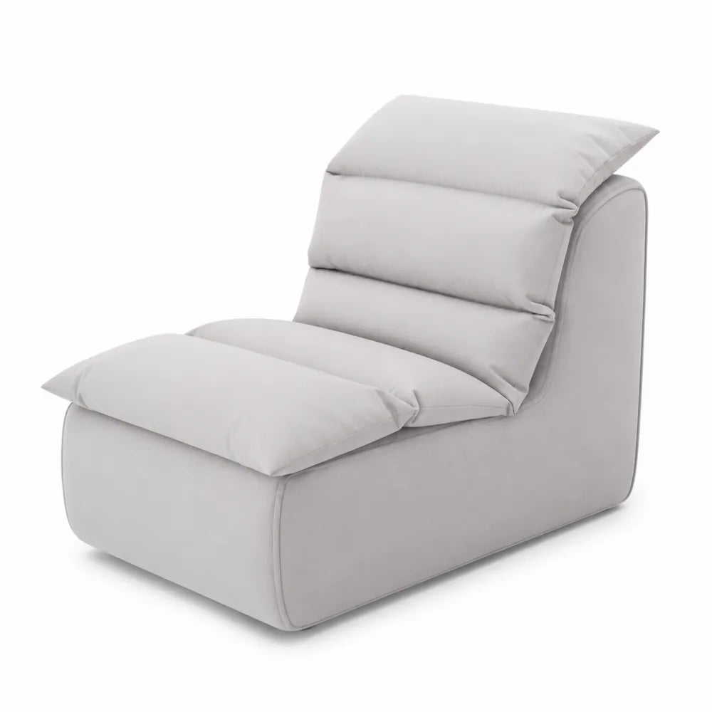 Poltrona Chaise Longue in Tessuto Grigio